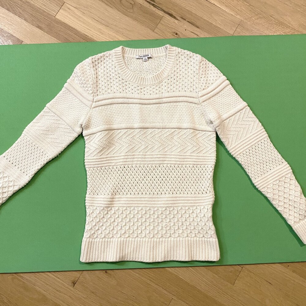 Neil Barrett White/Ivory Wool Blend Sweater XS